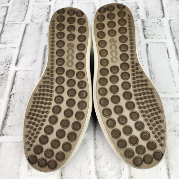 Ecco Soft 7 Men's Size 11 EU 45 Navy Blue Leather Fashion Casual Classic Shoe - Picture 8 of 10